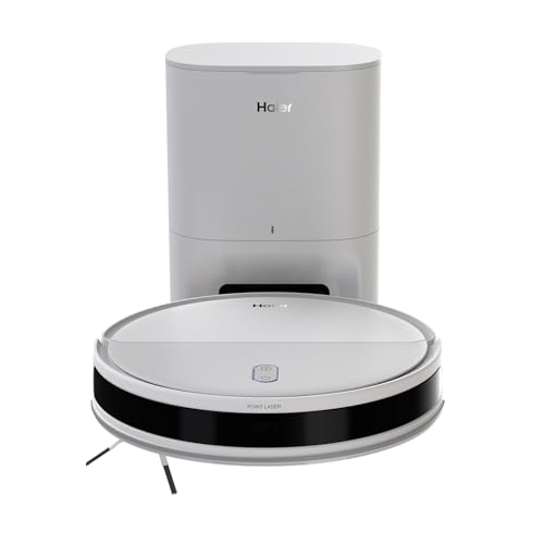 Haier X11 Pro Robotic Vacuum Cleaner with Self-Empty Station, 5000Pa Suction, Laser Navigation, Vacuum and Mop Combo, Multi-Floor Mapping, Customize C
