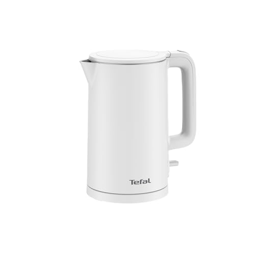 🔥 STARKER PREIS (-34%) Tefal Thermo Protect Wasserkocher, elektrischer Wasserkocher, sicher beim Berühren, herausnehmbarer Kalkfilter, 1500 Watt, Abschaltautomatik, Kontrollleuchte, 1,5 L, 360°-Drehsockel, Weiß, KO1411E0