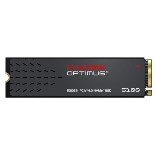 (-28%) SANDISK Optimus 5100 NVMe SSD 500 GB (bis zu 7.100/6.700 MB/s sequentielles Lesen/Schreiben, M.2 2280, PCIe 4.0x4)