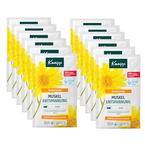 ⚡ BLITZDEAL (-61%) Kneipp Badekristalle Muskel Entspannung - Multipack - mit wertvollem Extrakt der Arnika & ätherischen Ölen aus Cabreuva, Rosmarin & Pinus-Arten - 12 x 60g