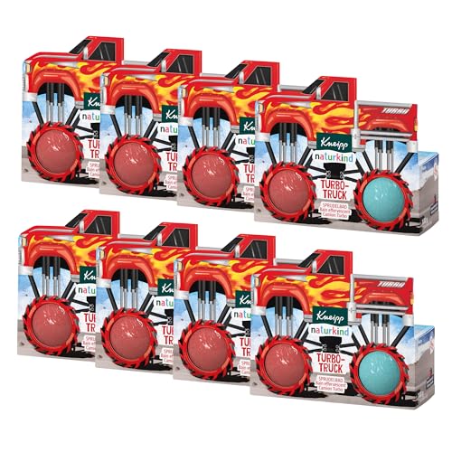 🔥 STARKER PREIS (-27%) Kneipp naturkind Turbo-Truck Sprudelbad - Badebombe mit Johannisbeerduft - Actiongeladener Badespass für Kinder ab 3 Jahren - 8 x 100 g