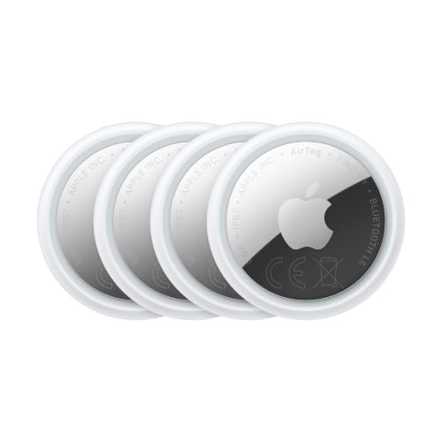 (-32%) Apple AirTag (2. Generation) 4er Pack: Tracker für Schlüsselbund, Portemonnaie und mehr: Ortungsgerät mit Ton, einfache Einrichtung mit einem Klick über iPhone oder iPad, Schlüsselfinder, Genaue Suche