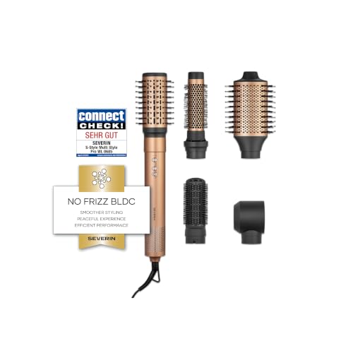 (-56%) Severin 5-in-1-Airstyler, Volumisieren, Locken und Glätten, 5 Aufsätze, Multi-Haarstyler, Hairstyler-Set, Ionen-Föhn, Trockner, Beach-Wave, S-Style Multi-Styler Pro copper, kupfer/schwarz, WL 0685