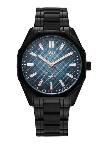 Vyb Quest with Quartz Analog Blue Dial Black Zinc Alloy Strap Watch for Men - FV30042NM01W