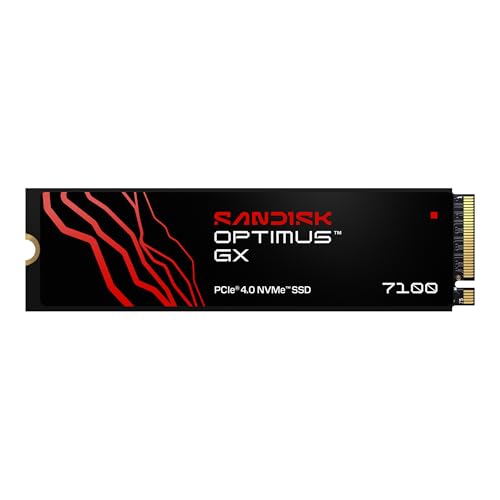 🔥 STARKER PREIS (-36%) SANDISK Optimus GX 7100 NVMe SSD 1 TB (bis zu 7.250/6.900 MB/s sequentielles Lesen/Schreiben, PCIe 4.0, M.2 2280, BiCS TLC 3D CBA NAND, SANDISK Dashboard)