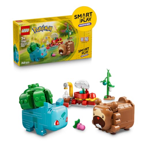 (-25%) LEGO Pokémon SMART Play: Beerenfete mit Bisasam und Bidiza - kompatibles interaktives Set mit 2 SMART Tags und 2 Pokémon Figuren - Geschenkidee für Kinder ab 7 Jahren - 72155