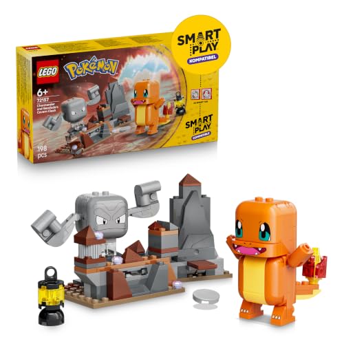 (-25%) LEGO Pokémon SMART Play: Glumandas und Kleinsteins Höhlenduell - kompatibles interaktives Set mit 2 SMART Tags und 2 Pokémon Figuren - Geschenkidee für Kinder ab 6 Jahren - 72157