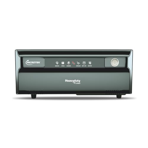 Microtek 1150VA/925W H Duty Digital Wave Inverter, vTURBO NEW 1400, 12V Power Backup for Home, LED TV, Fans, Lights, Router, Laptop, 3-Year Warranty