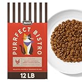 Merrick Purrfect Bistro Grain Free Chicken and Sweet Potato Recipe Natural Dry Cat Food for Adult Cats, High Protein, Outdoor or Indoor Cat Food - 12 lb. Bag