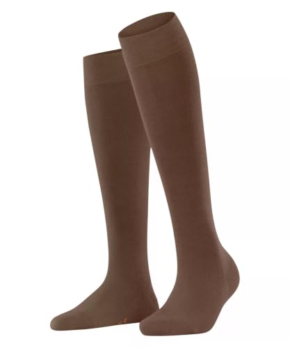 (-40%) FALKE Damen Kniestrümpfe Softmerino W Kh Wolle Baumwolle lang einfarbig 1 Paar, Braun Cappucino 5520, 39-40