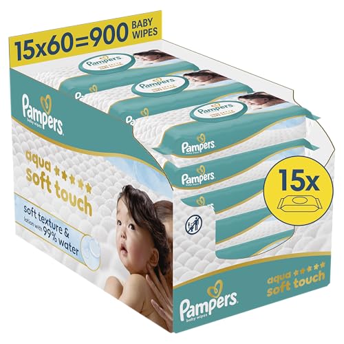(-41%) Pampers Aqua Soft Touch Baby-Feuchttücher, 15x60 (900 Stück)
