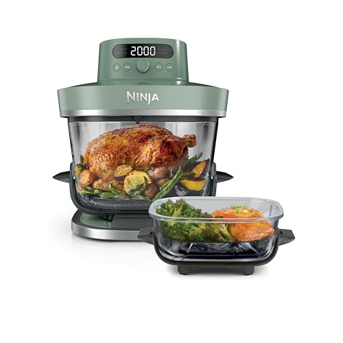 (-24%) Ninja CRISPi PRO XL Glas-Heißluftfritteuse Air-Fryer, Moosgrün, AS090EUGN