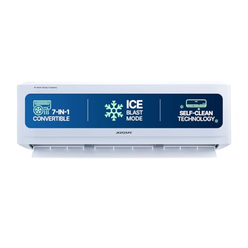 acerpure Chill Neo1.5 Ton 3 star, New star rated, Split AC(4800W AC5IPG61.5TN3W48W 7 in 1 Convertible, Ice Blast Mode, 4 way swing, Cooling @ 58 degre