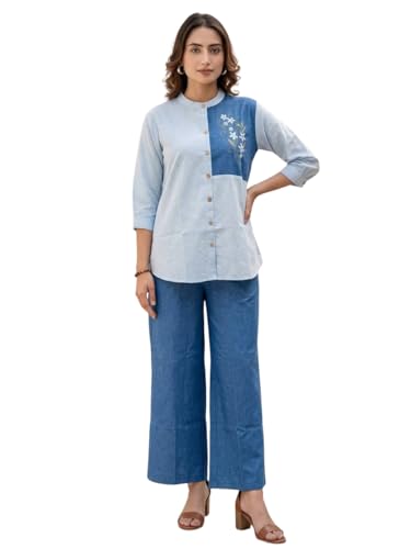 Embroidery Cotton Kurta Set for Woman || Co ord Set for Women Stylish (5239)