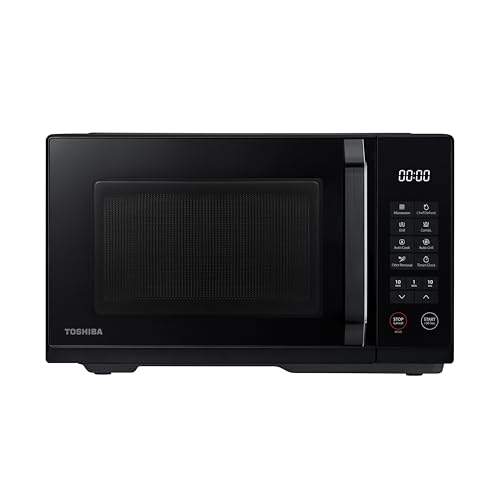 Toshiba MW3-EG23PE(BK) Multifunktionale Mikrowelle mit Grill, 23 Liter, 11 Leistungsstufen|Kombinationsgaren|Chef-Auftaufunktion|Automatikprogramme|Ti