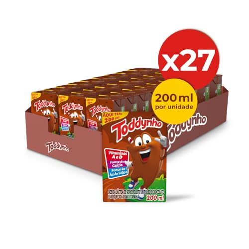 Bebida ​Láctea Chocolate Toddynho 200ml - Pack com 27