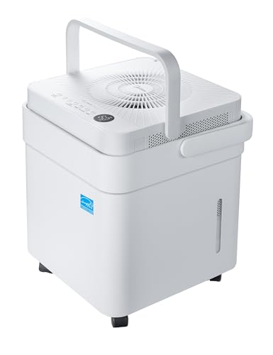 Midea Cube 50-pint compressor dehumidifier with continuous drain hose
