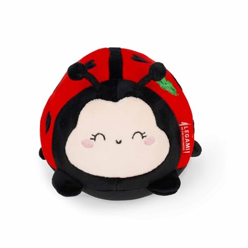 LEGAMI - Peluche Super Soft!, thème Ladybug, Format Mini, avec Carte d'Identité Personnalisable, Tient Debout, 14x15x12 cm