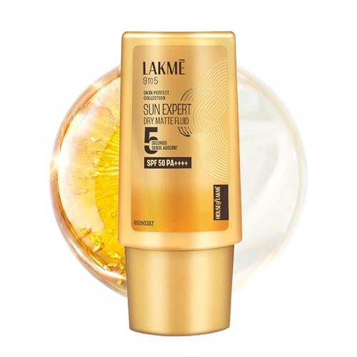 Lakme Fluid SPF 50 PA++++ In-Vivo tested Sunscreen With 1% Niacinamide &amp; Ceramide,all skin type 30ml