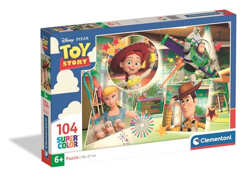Clementoni Toy Story Kinderpuzzel 104 stukjes - 6 jaar en ouder - educatief bordspel, Pixar-avontuur, logica - cadeau-idee