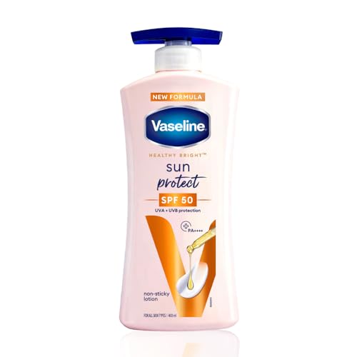 Sun Protect SPF 50 PA++++ Lotion, 400ml, for Skin Protection from Harsh Sun, with Niacinamide, Vitamin C & E, Reduces Tan Lines, Non-Sticky and Lightw