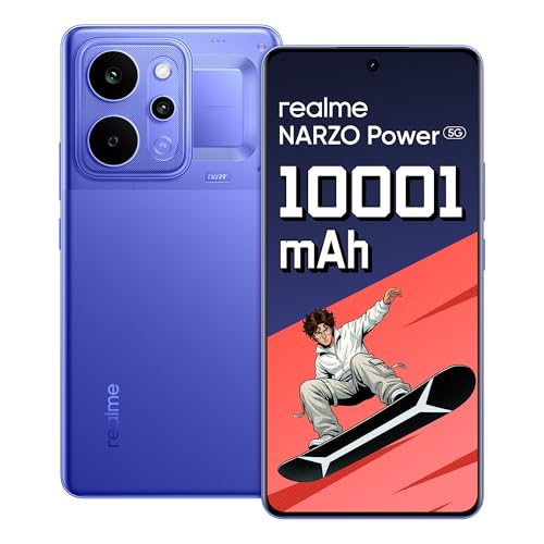realme NARZO Power 5G (Titan Blue,8GB+128GB) | 10001mAh Power. Stay Unstoppable. | 144Hz Curved+ AMOLED Display | Revolutionary Dual-Chip System | 50M