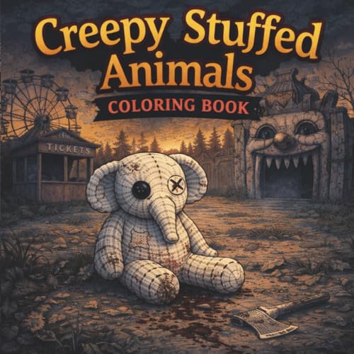 Cover of Creepy Stuffed Animals: Colouring Book