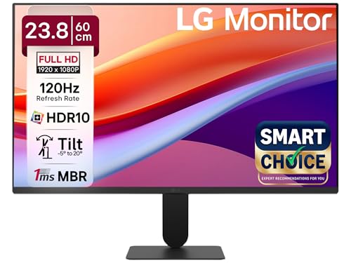 LG 24U411A-B Smartchoice 60 cm (24-inch) Full HD (1920 x 1080) IPS Monitor, 3-Side Virtually Borderless, 1ms MBR, 120Hz, sRGB 99%(Typ.), HDR10, Reader