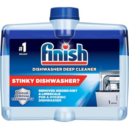 Finish Dishwasher Deep Cleaner Liquid, 250 ml | Odour Removal Technology | Removes Hidden Dirt & Limescale| Extend your Dishwasher's life | World's #1
