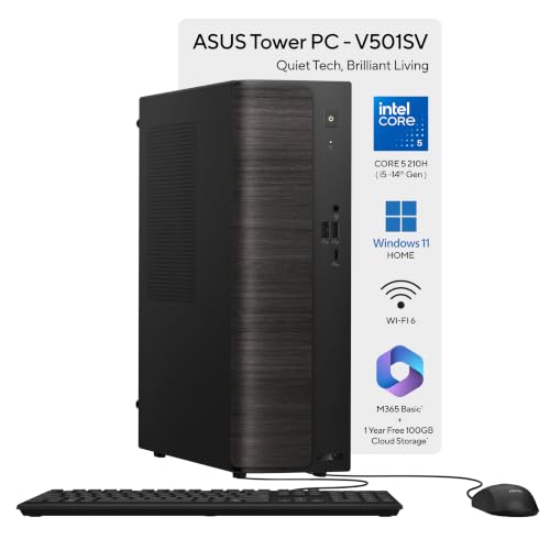 ASUS V501 (2026),Intel Core 5 210H (i5-14th Gen),Intel UHD iGPU, 8GB RAM, 512GB SSD,Windows 11,M365 Basic(1Y)* Office 2024,Black,5.06 Kg,V501SV-05210H