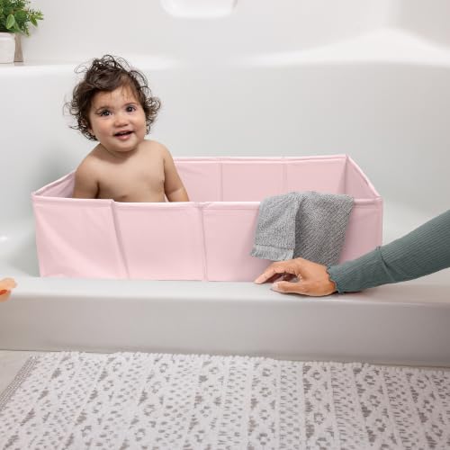 Ingenuity Tuckaway Toddler Tub, Converts Shower to Tub, Folds to Store, Easy to Clean, No Assembly Required, 12M-5Y