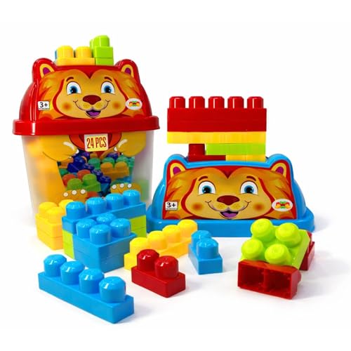 TOYTALES Blocks 24 Pieces Building Blocks Set for Kids, Multicolor
