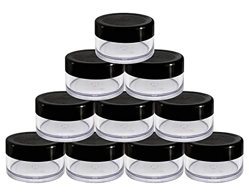 Empty Acrylic San Jar Transparent Cosmetic Container with Leakproof Inner Lids for Lip Balms, Lip Scrubs, Body Butters, Makeup & DIY Cosmetics Beauty 