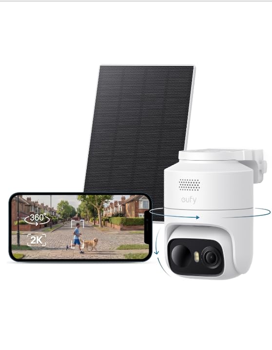 (-29%) eufyCam C37, Überwachungskamera Außen, Farbnachtsicht, ohne Abo, Solar