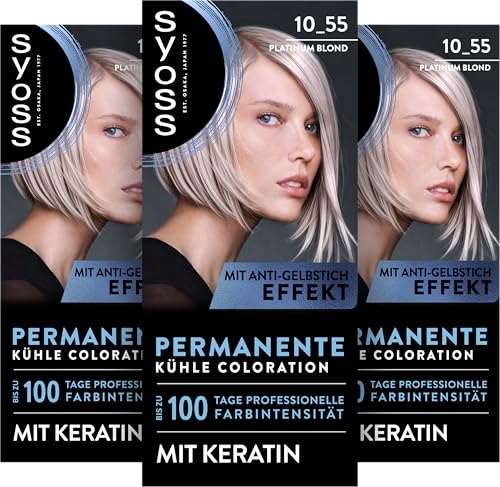 ⚡ BLITZDEAL (-72%) Syoss Coloration 10_55 Platinum Blond (115 ml), permanente Haarfarbe blond