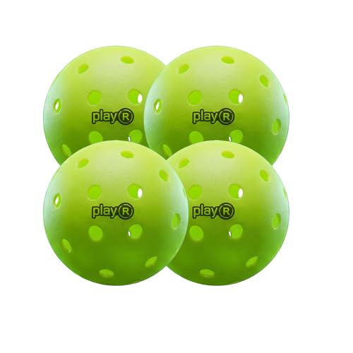 playR Pickleball Balls – Injection Molded Lightweight Pickleballs, Durable Construction, Power, Stable Flight & Consistent Bounce, Precision Performan