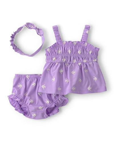 Carter's Conjunto de 3 capas de fraldas para meninas, roxo, 12 meses
