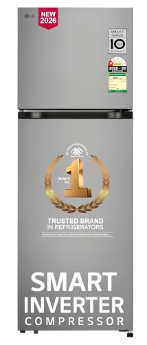 LG 251 L, 1 Star, Frost-Free Smart Inverter Double Door Refrigerator with Smart Mode (GLT2516WWPZ, Shiny Steel, Multi Air Flow Cooling with Max Fresh 