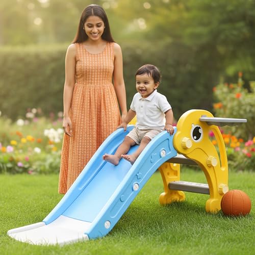 Save ₹2660, Get 66% off Cuppy Dolphin Slide for Kids with Basketball Hoop for ₹1349 on Amazon