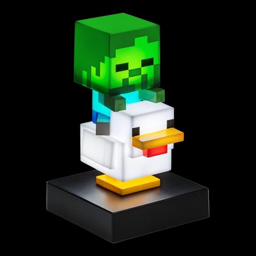 🔥 STARKER PREIS (-27%) Paladone Chicken Jockey Icon Light, Officially Licensed Minecraft Product