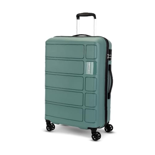 by American Tourister Medium Harrier Edge 8W 68 Cms Check-in (PP) Hard Sided 8 Wheels Spinner Luggage/Suitcase/Trolley Bag (Slate Grey) (Double Wheel)