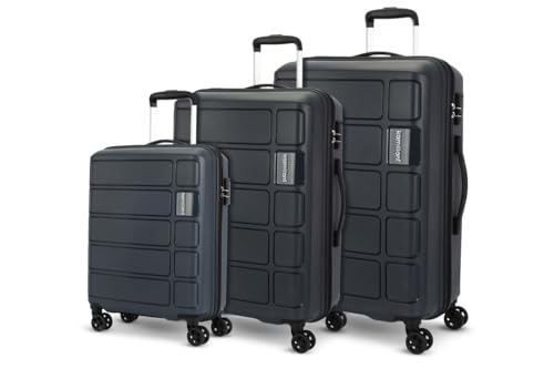 by American Tourister 3 Pc Harrier Edge 8W Set 56 Cm, 68 Cm & 78 Cm - Small, Medium & Large Polypropylene(PP) Hardside 8 Wheels Spinner Luggage Set/Tr