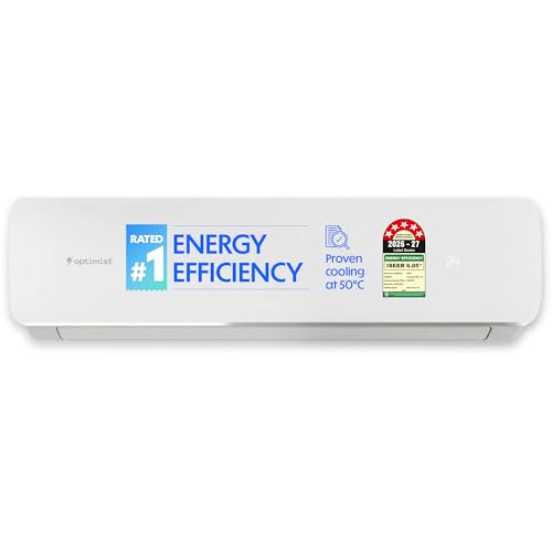 Optimist 1.4 Ton New 5 Star Rated (ISEER 6.05), Wi-Fi Inverter Split AC | Proven Cooling at 50°C | Turbo+ Fastest Cooling | Smart App with Gas Level I