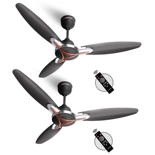 LONGWAY Zephyr 1200 mm BLDC Ceiling Fan with Remote Control | BEE 5 Star Rated Energy Efficient | Ultra High Speed 3 Blade Anti-Dust Decorative Ceilin