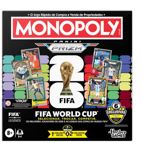 Jogo de Tabuleiro Monopoly Copa do Mundo FIFA Panini Prizm