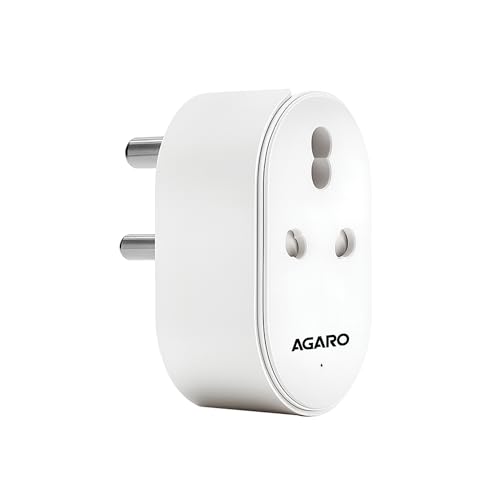 AGARO Regency 16A Wi-Fi Smart Plug with Energy Monitoring &amp; App Control, Compatible with Alexa &amp; Google Assistant, Voice Control for Geyser, A