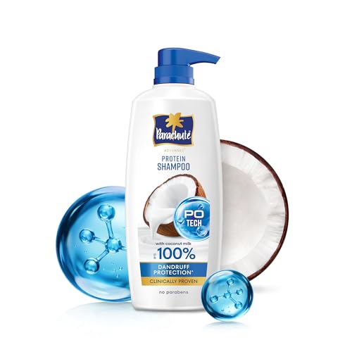 Parachute Advansed Anti-Dandruff Shampoo with Coconut Milk & PO Tech | Up to 100% Dandruff protection | for Strong Healthy Scalp | Paraben free | For 
