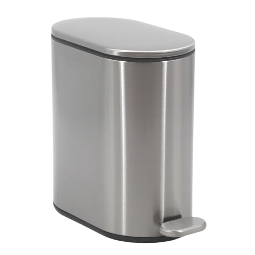 Lixeira com Pedal e Balde Slim Prime 5 L Inox Brinox