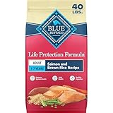 Blue Buffalo Life Protection Formula Salmon & Brown Rice Adult Dry Dog Food, Supports Immunity with Antioxidant-Rich LifeSource Bits, Promotes Healthy Muscle Development, Skin & Coat Health, 40 lbs.