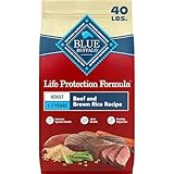 Blue Buffalo Life Protection Formula Beef & Brown Rice Adult Dry Dog Food, Supports Immunity with Antioxidant-Rich LifeSource Bits, Promotes Healthy Muscle Development, Skin & Coat Health, 40 lbs.